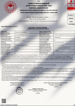 Tulivya laboratory analysis report 1