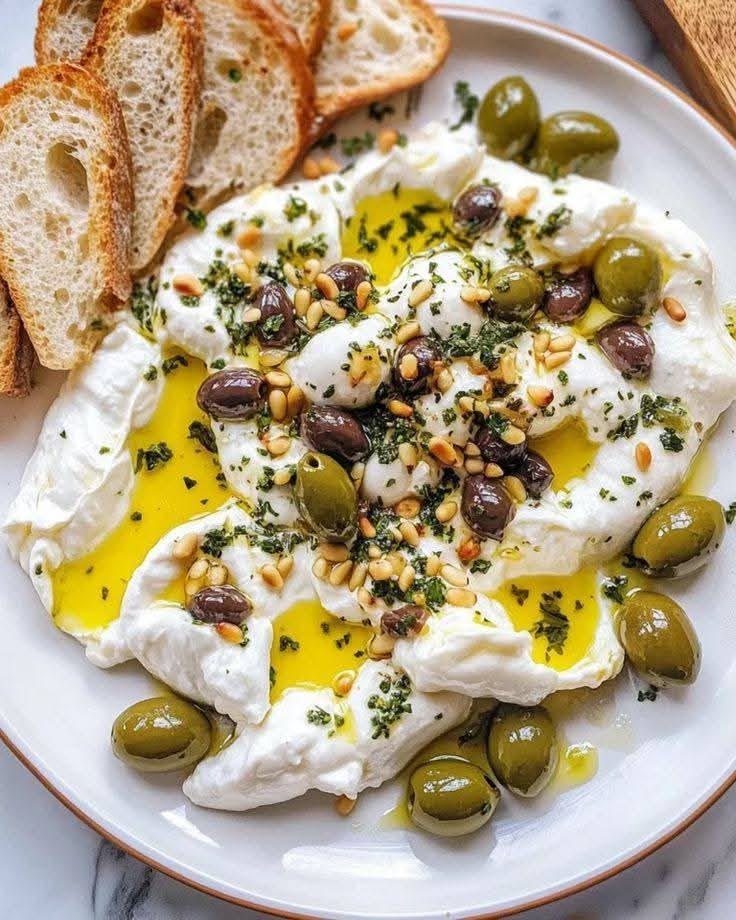 Labneh & Olive Medley